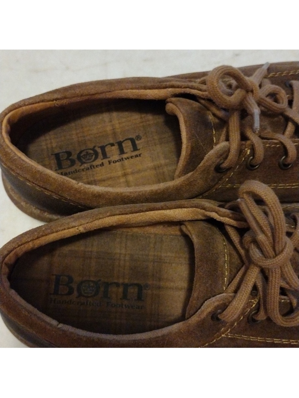 Born Brown Suede Lace-Up Sneakers 8ladies 8.5 - Picture 2 of 7